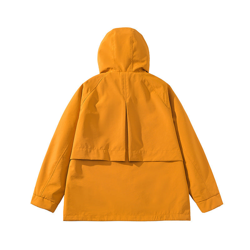 Damen technische Outdoor-Jacke mit verstellbarer Kapuze und großen Taschen R&B