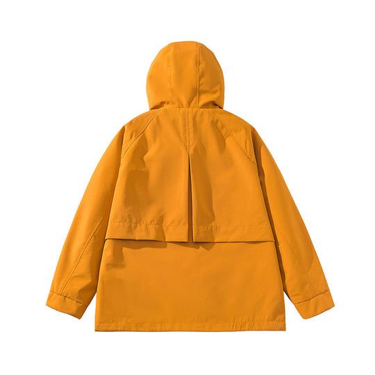 Damen technische Outdoor-Jacke mit verstellbarer Kapuze und großen Taschen R&B