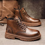Damen lässige Stiefeletten aus hochwertigem Leder R&B