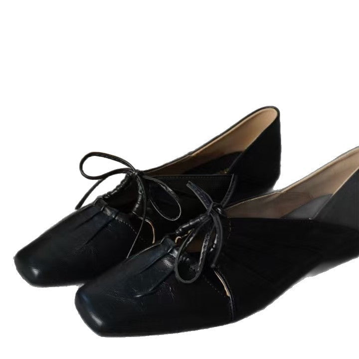 Damen elegante Slip-On Ballerinas mit kunstvollem Riemendetail