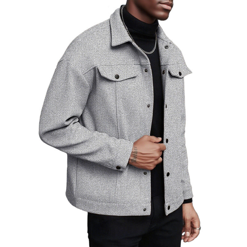 Herren lässige Übergangsjacke mit praktischen Taschen und modernem Kragen R&B