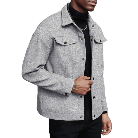 Herren lässige Übergangsjacke mit praktischen Taschen und modernem Kragen R&B