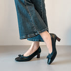 Damen Elegante Pumps mit modischem Riemen und Schleifen-Detail R&B