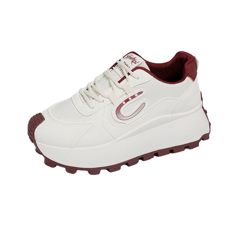 Damen Sportliche Plateau Sneakers mit modischem Design und rutschfester Sohle R&B