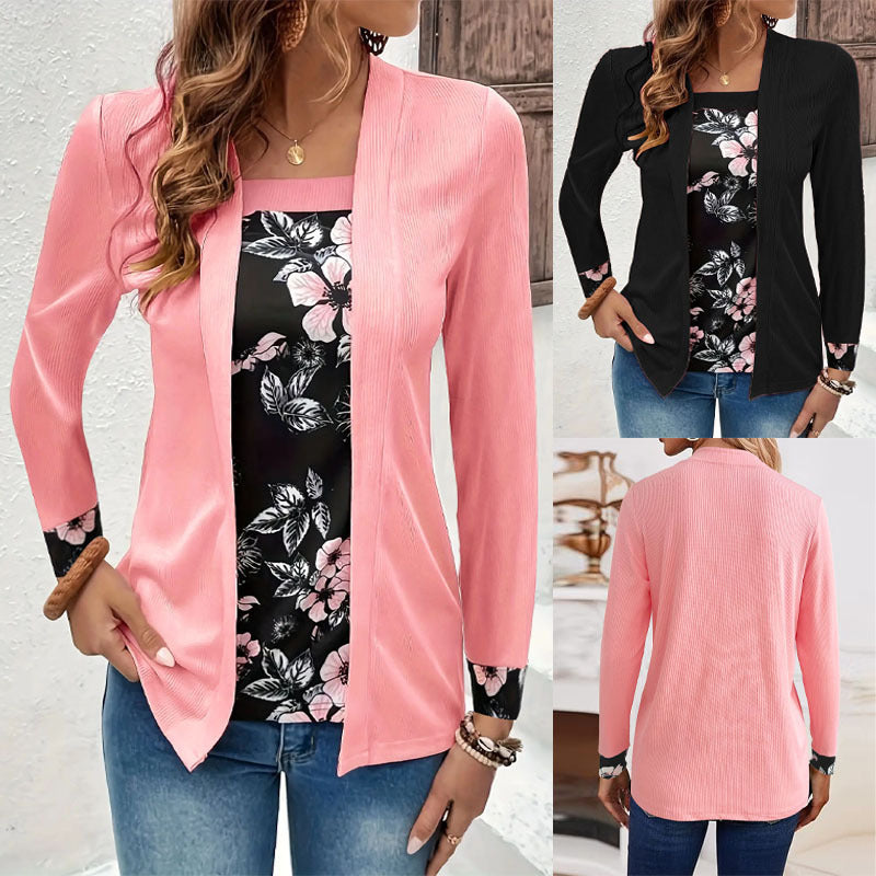 Damen Freizeitjacke mit modischem floralen Akzent und elegantem Schnitt R&B