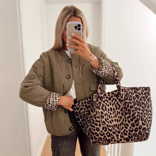 Damen Steppjacke mit praktischen Taschen und dekorativem Knopfverschluss R&B