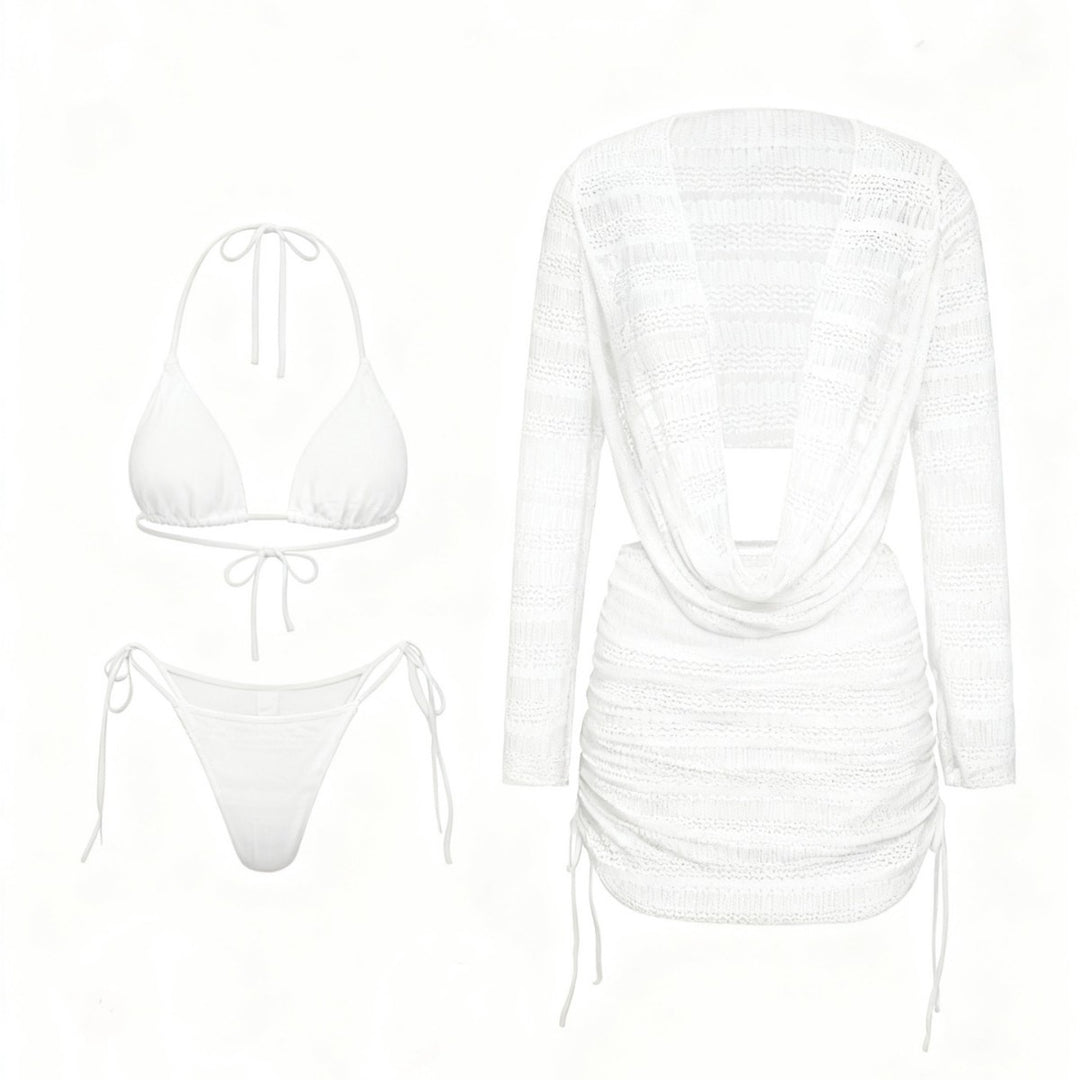 Damen Strandkleid mit modernem Schnitt und verstellbaren Raffung R&B