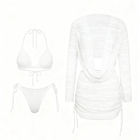 Damen Strandkleid mit modernem Schnitt und verstellbaren Raffung R&B
