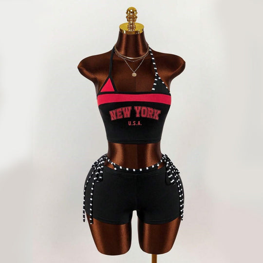 Damen Sportliches Oberteil mit Shorts R&B