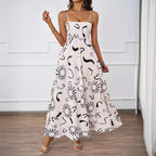 Damen Maxikleid mit modernem grafischem Design und elegantem A-Linien-Schnitt R&B