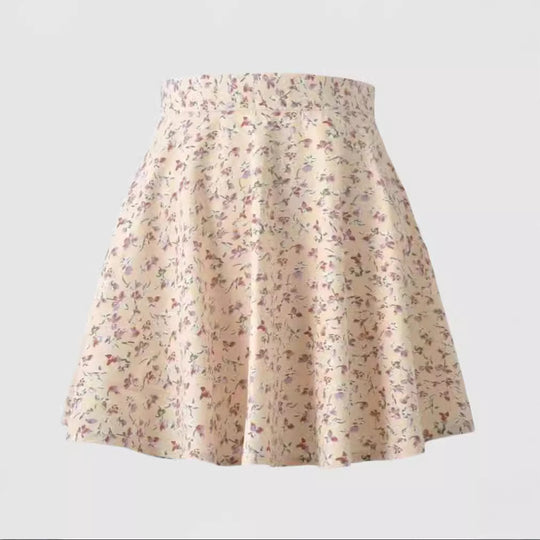 Damen Verspielter A-Linien Rock mit floralem Print R&B