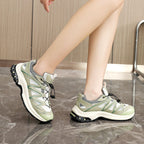 Damen Sportliche Laufschuhe mit elastischen Schnürsystem und atmungsaktiver Mesh-Oberfläche R&B