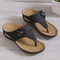 Damen Komfortable Zehentrenner-Sandalen mit floralem Akzent und ergonomischem Fußbett R&B