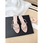 Damen stilvolle Mules mit dekorativen Schleifen R&B