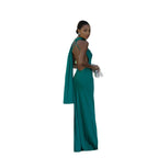 Damen asymmetrisches Maxikleid mit elegantem Wickeldetail R&B