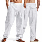 Herren bequeme Freizeithose mit elastischem Bund und seitlichen Taschen R&B