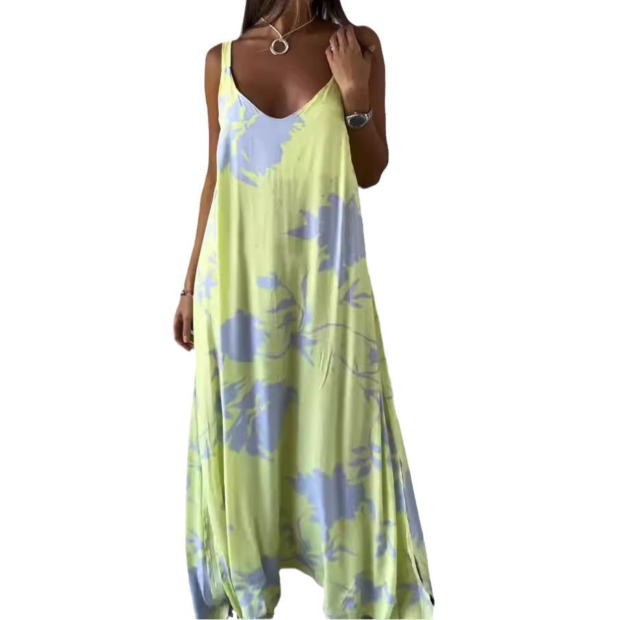 Damen Maxikleid mit fließendem Schnitt und floralem Design R&B
