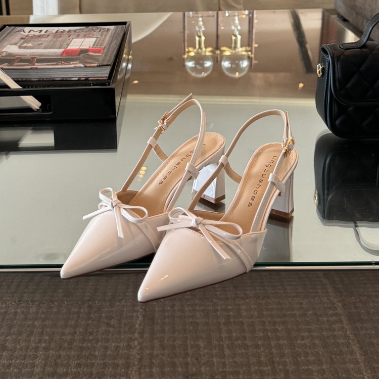 Damen elegante Slingback-Pumps mit modischem Schleifenakzent R&B