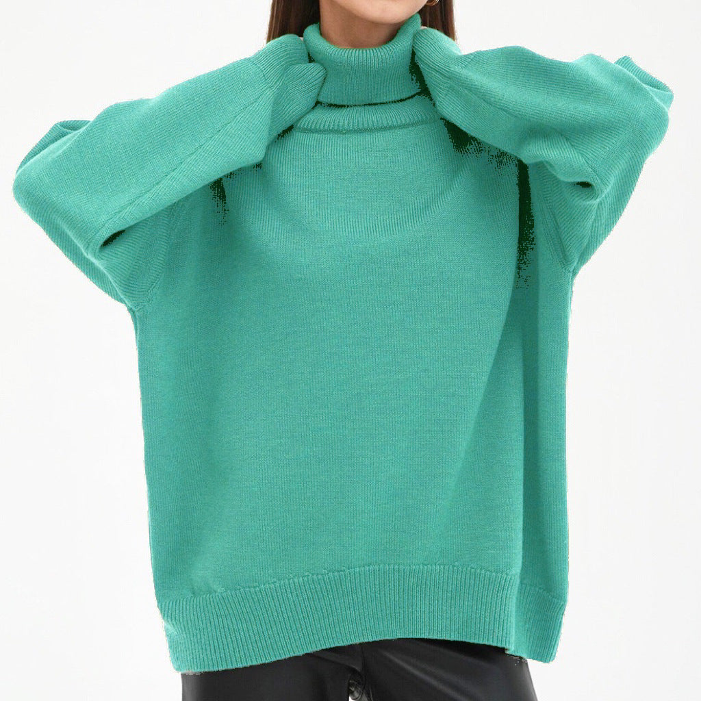 Damen Oversized Rollkragenpullover mit Rippstruktur R&B