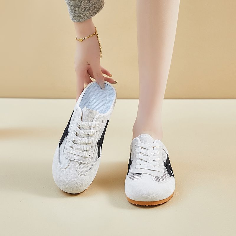 Damen Atmungsaktive und komfortable Slipper mit Mesh und Wildlederoptik