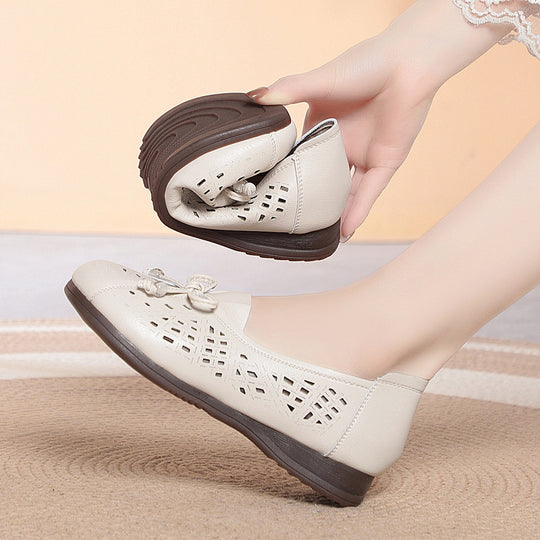 Damen Atmungsaktive und elegante Ballerinas mit modischem Lochmuster R&B