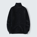 Herren warmer Rollkragenpullover aus weichem Strickstoff