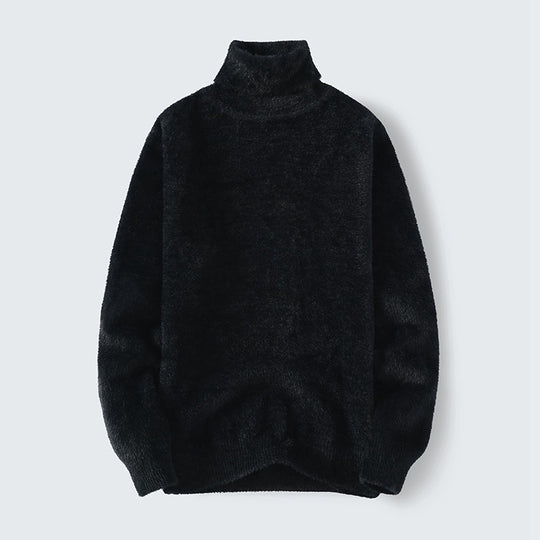 Herren warmer Rollkragenpullover aus weichem Strickstoff R&B