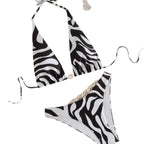 Damen Triangel-Bikini mit elegantem ZR&Bra-Muster R&B