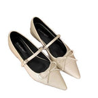 Damen elegante Ballerinas mit modischem Riemchen und spitzem Design R&B