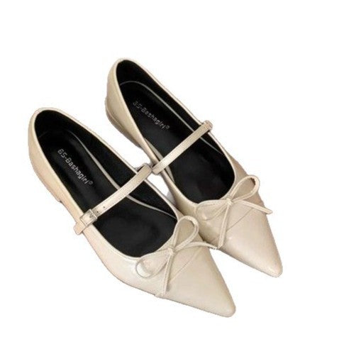 Damen elegante Ballerinas mit modischem Riemchen und spitzem Design R&B