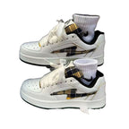 Damen Sneakers mit auffälligem Karomuster und dämpfender Sohle R&B