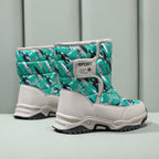 Damen isolierte Winterstiefel mit rutschfester Profilsohle und atmungsaktivem Innenfutter