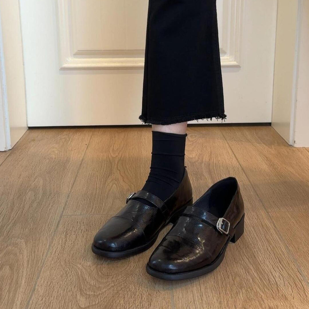 Damen Mokassins mit modischer Schnallenverzierung und eleganter Form R&B