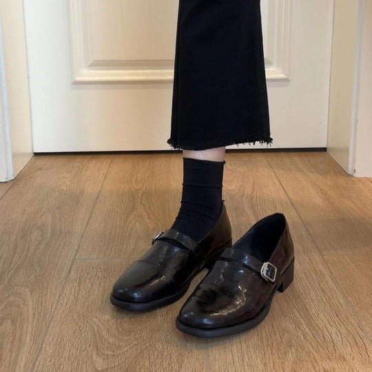 Damen Mokassins mit modischer Schnallenverzierung und eleganter Form R&B