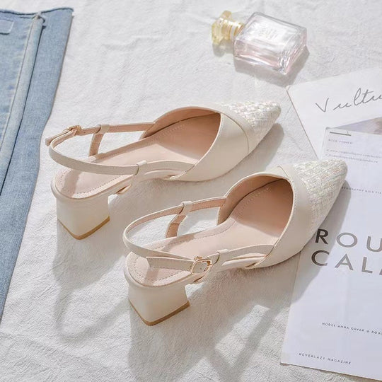 Damen Slingback Sandaletten mit elegantem Design und verziertem Absatz R&B