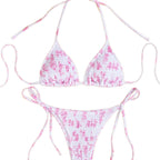 Damen Triangel-Bikini mit verspieltem Rüschendesign R&B