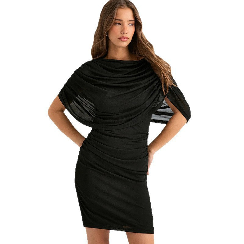 Damen figurbetontes Cocktailkleid mit Drapierung R&B