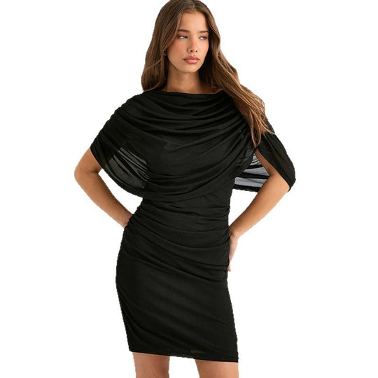 Damen figurbetontes Cocktailkleid mit Drapierung R&B
