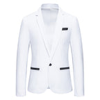 Herren eleganter Blazer mit modischem Schnitt und feinen Akzenten R&B