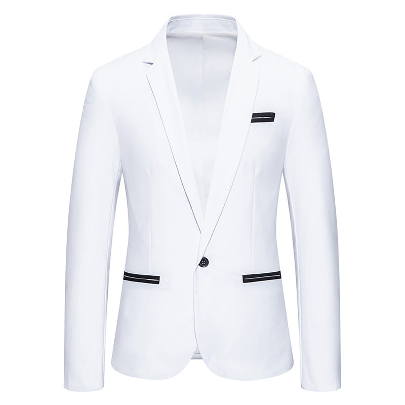 Herren eleganter Blazer mit modischem Schnitt und feinen Akzenten R&B