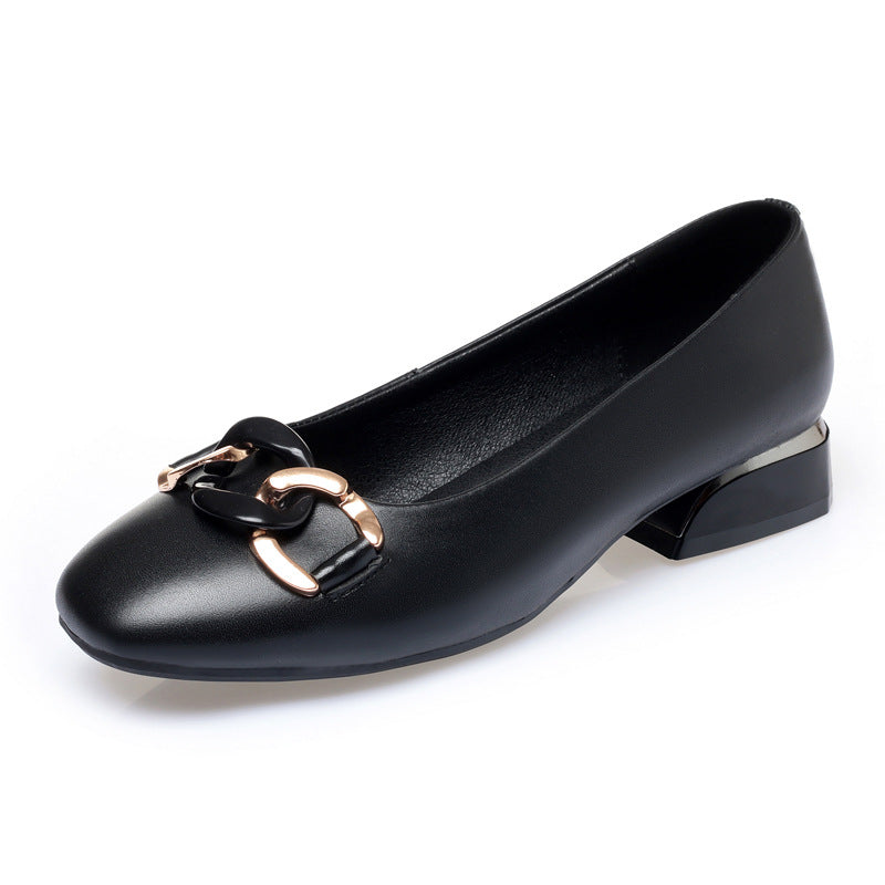 Damen elegante Ballerinas mit modischem Schmuckdetail und komfortablem Absatz R&B