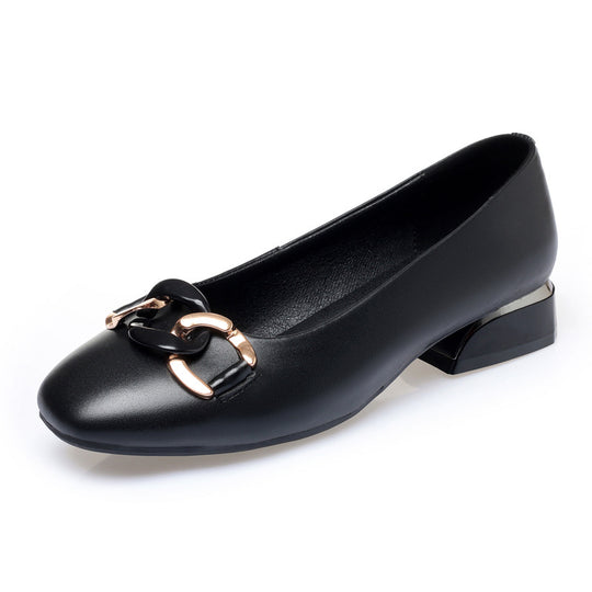 Damen elegante Ballerinas mit modischem Schmuckdetail und komfortablem Absatz R&B