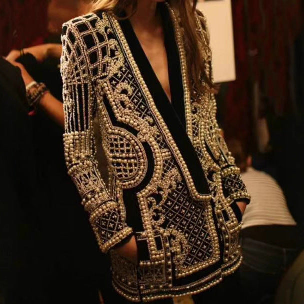 Damen Glamouröse Kristalljacke