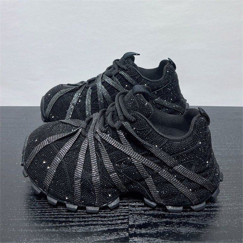 Damen modische Sneaker mit elegantem Strassdesign R&B