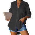 Damen lässige Bluse aus leichtem Stoff R&B