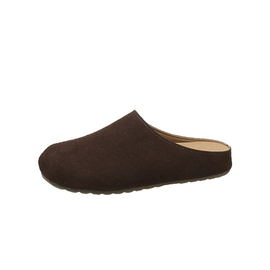 Damen bequeme Pantoletten aus hochwertigem Wildleder mit komfortabler Innensohle R&B