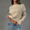 Damen Grobstrickpullover