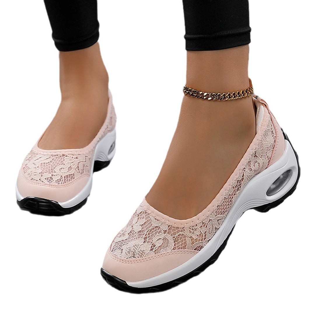 Damen Elegante und bequeme Ballerinas mit atmungsaktivem Spitzenoberteil R&B