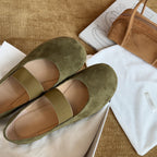 Damen Ballerinas mit modischem Riemchen und samtigem Obermaterial R&B