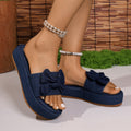 Damen Komfortable Schlüpfsandalen mit modischem Schleifen-Detail R&B